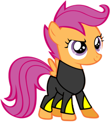 Size: 850x939 | Tagged: safe, artist:digiradiance, scootaloo, nexus, simple background, solo, the nexus (stable), transparent background, wrestling, wwe