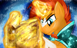 Size: 2500x1550 | Tagged: safe, artist:flamepone, sunburst, the crystalling, book, magic, solo