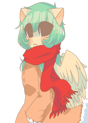 Size: 500x700 | Tagged: safe, artist:lolly-jpg, oc, oc only, pegasus, pony, bipedal, scarf jacket, solo