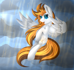 Size: 4250x4000 | Tagged: safe, artist:blocksy-art, oc, oc only, pegasus, pony, absurd resolution, rain, solo