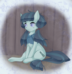 Size: 2144x2218 | Tagged: safe, artist:misukitty, crosscut mccolt, earth pony, pony, the hooffields and mccolts, female, mare, mccolt family, sitting, solo, underhoof