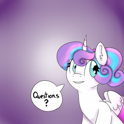 Size: 1280x1280 | Tagged: artist needed, safe, princess flurry heart, ask, ask flurry heart, speech bubble, tumblr