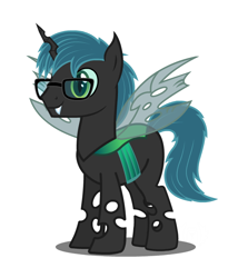 Size: 626x731 | Tagged: safe, artist:flash equestria photography, oc, oc only, oc:stratamax, changeling, changeling oc, glasses, simple background, solo, white background