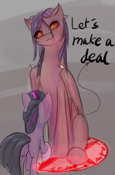 Size: 312x474 | Tagged: artist needed, safe, twilight sparkle, demon pony, /mlp/, 4chan, deal with the devil