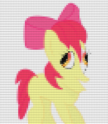 Size: 587x674 | Tagged: safe, apple bloom, earth pony, pony, female, filly, rosek bloom, simple background, solo, white background