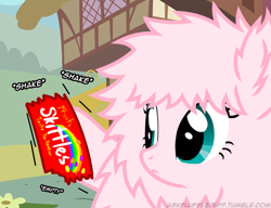 Size: 650x500 | Tagged: safe, artist:mixermike622, oc, oc only, oc:fluffle puff, candy, food, skittles