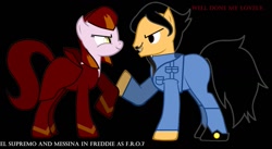 Size: 1209x661 | Tagged: artist needed, source needed, safe, pony creator, context is for the weak, cute, el supremo, freddie as f.r.o.7., messina