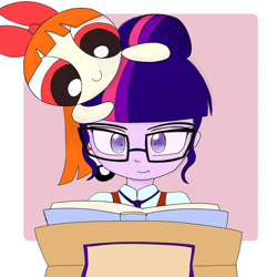 Size: 894x894 | Tagged: safe, artist:picnicbust, sci-twi, twilight sparkle, equestria girls, blossom (powerpuff girls), crossover, glasses, the powerpuff girls