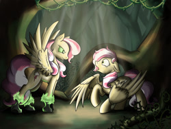 Size: 1200x900 | Tagged: safe, artist:28gooddays, oc, oc only, changeling, pegasus, pony, clone, transformation, twinning