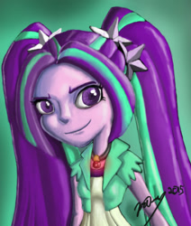 Size: 602x711 | Tagged: safe, artist:axixion, aria blaze, equestria girls, creepy face, solo