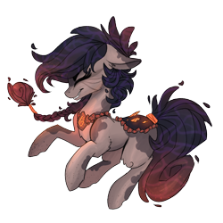 Size: 2362x2362 | Tagged: safe, artist:petrinox, oc, oc only, oc:kindle, original species, pond pony, solo