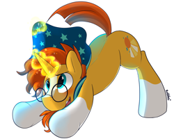 Size: 1280x1024 | Tagged: safe, artist:kribbles, sunburst, pony, unicorn, backwards cutie mark, blushing, cute, glasses, iwtcird, magic, magic aura, male, meme, solo, stallion, stupid sexy sunburst, sunbetes