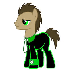 Size: 1152x1152 | Tagged: safe, artist:chainchomp2 edit, artist:motownwarrior01, doctor whooves, pony, dc comics, green lantern, green lantern (comic), green lantern corps, male, necktie, simple background, solo, stallion, transparent background, wristband