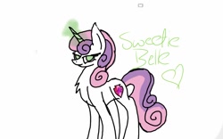 Size: 1280x800 | Tagged: safe, artist:aizzart, sweetie belle, cutie mark, magic, older, solo, the cmc's cutie marks