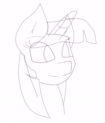 Size: 5000x5808 | Tagged: safe, artist:megazdx, twilight sparkle, pony, absurd resolution, monochrome, solo, wip