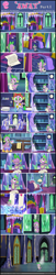 Size: 1435x7096 | Tagged: safe, artist:dsana, spike, dragon, pony, comic:away, alone, apron, clock, clothes, comic, cutie map, dishwashing, lonely, polishing, solo