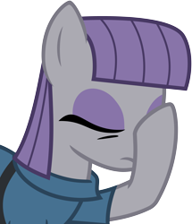 Size: 5000x5811 | Tagged: safe, artist:nano23823, maud pie, absurd resolution, facehoof, fail, simple background, solo, transparent background, vector