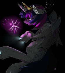 Size: 1900x2137 | Tagged: safe, artist:violise, twilight sparkle, twilight sparkle (alicorn), alicorn, pony, android, crying, female, mare, solo