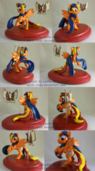 Size: 1024x1839 | Tagged: safe, artist:aachi-chan, oc, oc only, oc:tech talk, pegasus, pony, figurine, goggles, sculpture