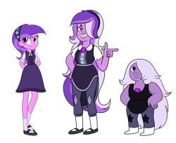 Size: 1944x1584 | Tagged: safe, artist:thecheeseburger, amethyst star, sparkler, equestria girls, amethyst (steven universe), crossover, fusion, steven universe