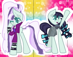 Size: 471x370 | Tagged: safe, artist:mikamiau, coloratura, countess coloratura, duality, one eye closed, rara, waving, wink