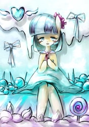 Size: 874x1240 | Tagged: safe, artist:qicop, coco pommel, pony, bipedal, clothes, dress, solo