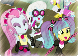 Size: 690x494 | Tagged: safe, photo finish, pixel pizazz, violet blurr, equestria girls, rainbow rocks, the snapshots