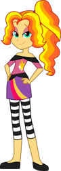 Size: 1099x3059 | Tagged: safe, artist:namygaga, oc, oc only, oc:sunshine glow, equestria girls, magical lesbian spawn, offspring, parent:adagio dazzle, parent:sunset shimmer, parents:sunsagio, simple background, solo, transparent background, vector