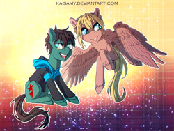 Size: 1350x1016 | Tagged: safe, artist:ka-samy, oc, oc only, earth pony, pegasus, pony