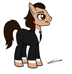 Size: 854x878 | Tagged: safe, artist:selecteddash, pony, ponified, pulp fiction, solo, vincent vega