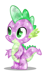 Size: 2304x3617 | Tagged: safe, artist:infinitewarlock, spike, crystal pony, dragon, pony, crystallized, simple background, solo, transparent background, vector