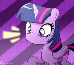 Size: 1800x1600 | Tagged: safe, artist:graytyphoon, twilight sparkle, twilight sparkle (alicorn), alicorn, pony, female, mare, raised hoof, solo, surprised