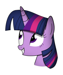 Size: 2748x3288 | Tagged: safe, artist:graytyphoon, twilight sparkle, pony, bust, looking up, portrait, simple background, smiling, solo, transparent background