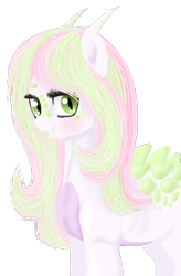 Size: 578x879 | Tagged: safe, artist:unoriginai, spike, oc, oc:lotus lullaby, dracony, dragon, hybrid, cute, interspecies offspring, looking at you, offspring, parent:spike, parent:sweetie belle, parents:spikebelle, simple background, solo, transparent background