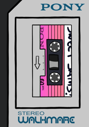 Size: 600x857 | Tagged: safe, artist:greenlinzerd, cassette tape, no pony, parody, pony (sony), pun, sony, walkman