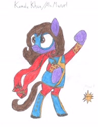 Size: 3060x3960 | Tagged: source needed, safe, artist:aridne, kamala khan, marvel, marvel comics, ms marvel, ponified, solo