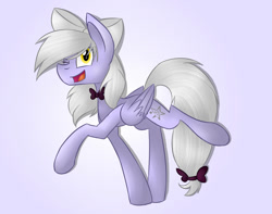 Size: 1024x805 | Tagged: safe, artist:despotshy, oc, oc only, pegasus, pony, bow, bowtie, digital art, female, golden eyes, hair bow, smiling, solo