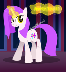 Size: 1700x1875 | Tagged: safe, artist:brashgirl901, oc, oc only, oc:sparky swirl, lineless, solo