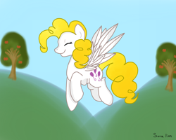 Size: 1280x1024 | Tagged: safe, artist:pinkamenascratch, surprise, pegasus, pony, female, mare, solo, wings