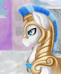 Size: 4295x5206 | Tagged: safe, artist:emberslament, pony, absurd resolution, male, royal guard, stallion, traditional art