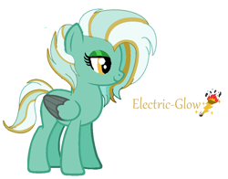 Size: 868x680 | Tagged: safe, artist:katzapegasister, artist:twiily-bases, oc, oc only, oc:electric glow, offspring, parent:lightning dust, parent:thunderlane, parents:thunderdust, solo