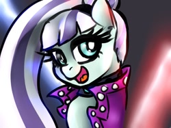 Size: 750x561 | Tagged: safe, artist:whale, coloratura, the mane attraction, countess coloratura, smiling, solo