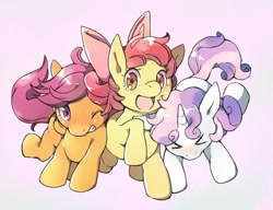 Size: 780x600 | Tagged: safe, artist:hiza take, apple bloom, scootaloo, sweetie belle, adorabloom, cute, cutealoo, cutie mark crusaders, diasweetes, pixiv, weapons-grade cute