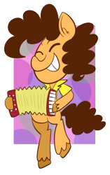 Size: 376x600 | Tagged: safe, artist:typhwosion, cheese sandwich, accordion, musical instrument, simple background, solo, transparent background