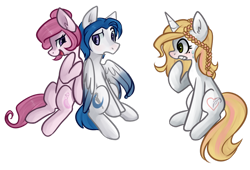 Size: 1024x696 | Tagged: safe, artist:goshhhh, oc, oc only, oc:crystal wishes, oc:silent knight, oc:velvet step, blushing, braid, c:, female, hair bun, male, nervous, oc x oc, offspring, offspring shipping, open mouth, parent:jet set, parent:upper crust, parents:upperset, shipper on deck, shipping, silentwishes, simple background, sitting, straight, sweat, talking, transparent background