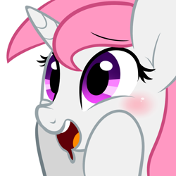 Size: 1000x1000 | Tagged: safe, artist:haden-2375, oc, oc only, oc:candy blossom, pony, unicorn, cute, solo