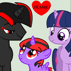 Size: 550x549 | Tagged: safe, artist:abrilelizabeth, edit, twilight sparkle, twilight sparkle (alicorn), alicorn, pony, 1000 hours in ms paint, background pony strikes again, crossover, crossover shipping, engrish, female, mare, misspelling, ms paint, offspring, parent:shadow the hedgehog, parent:twilight sparkle, parents:shadtwi, ponified, recolor, shadow the hedgehog, shadtwi, shipping, sonic the hedgehog (series)
