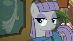 Size: 1660x934 | Tagged: safe, screencap, maud pie, the gift of the maud pie, discovery family logo, irrational exuberance, smiling, solo focus, when she smiles