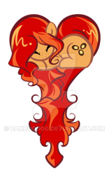 Size: 400x640 | Tagged: safe, artist:bamboodog, oc, oc only, oc:peanut bucker, heart pony, solo, watermark