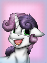 Size: 3000x4000 | Tagged: safe, artist:lupiarts, sweetie belle, bust, portrait, solo